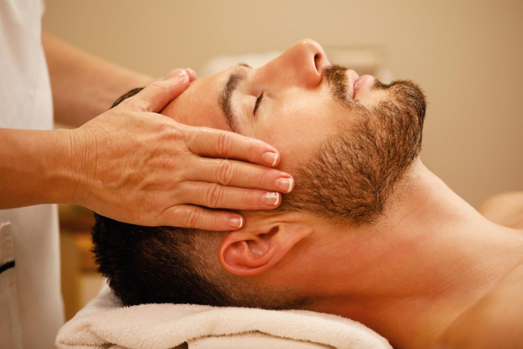 Craniosacral therapy session in Lucknow. Gentle hands-on head treatment at VS Physiotherapy clinic